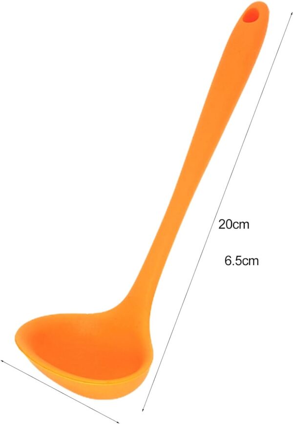 Spoon Soup Spoon Comfortable Grip Long Handle Hanging Hole Food Grade Non-silicone Spoon Portable Mixing Ladle Kitchen Gadget Long Ladle- Brit Commerce - Image 6