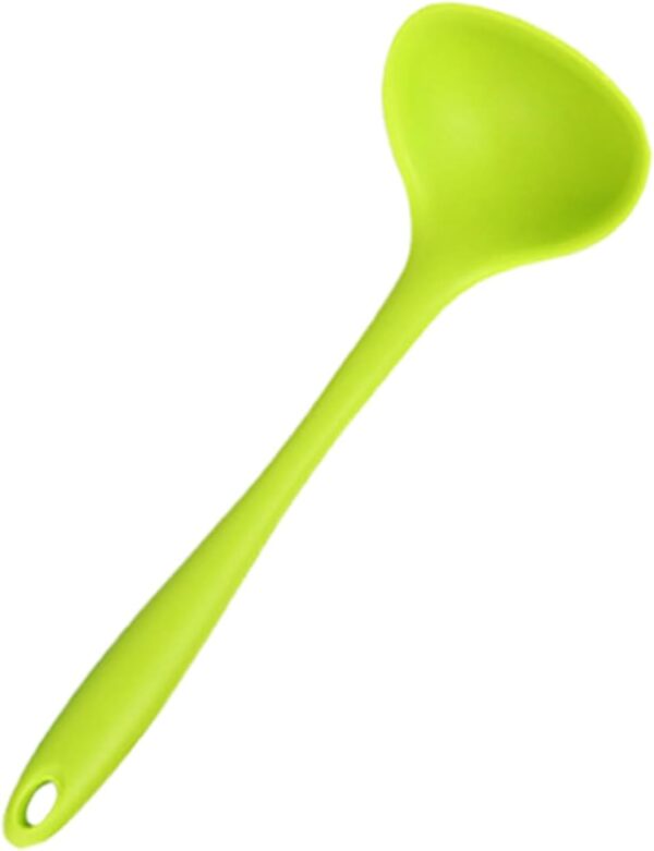 Spoon Soup Spoon Comfortable Grip Long Handle Hanging Hole Food Grade Non-silicone Spoon Portable Mixing Ladle Kitchen Gadget Long Ladle- Brit Commerce - Image 8