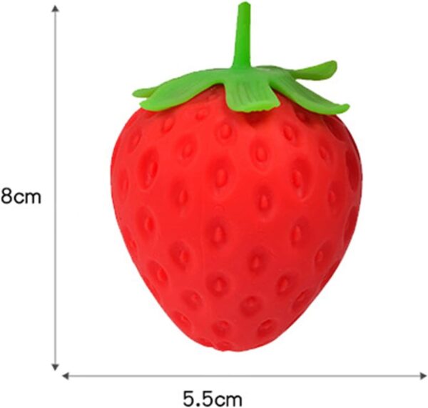 squeeze fruit ball fill squeeze pressure gel ball decompression toy simulation ventilation fruit toy squeeze watermelon strawberry ball fidget toy decompression fruit- Brit Commerce - Image 3