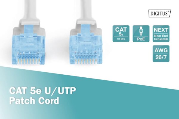 DIGITUS CAT 5e U-UTP 1.5m network cable 1.5m gray - Network cable (1.5m, RJ-45, gray)- Brit Commerce - Image 4