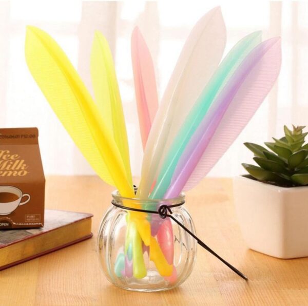 SHOBDW Pen, 4PCS New Cute Wing Feather Ballpoint Pen Ink Creative Stationery - Image 2