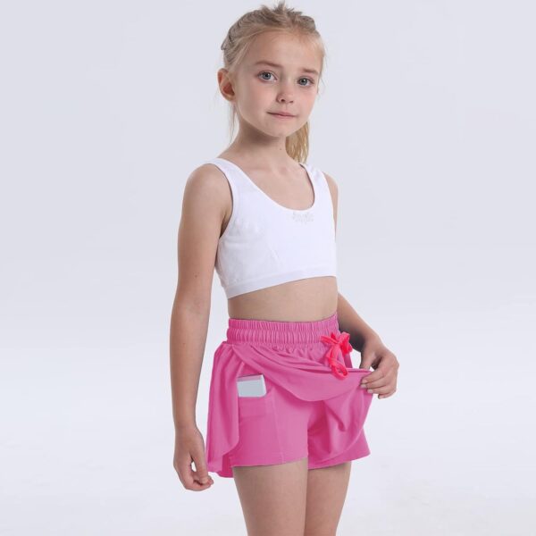 Toddler Girls Light Jacket Girls Summer Leisure Fashion Yoga Suit Running Fitness Tennis Short Skirt Pants Pocket Sports Shorts Little Girls Play Dress Up- Brit Commerce - Image 4