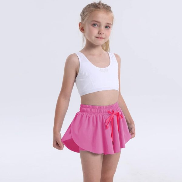 Toddler Girls Light Jacket Girls Summer Leisure Fashion Yoga Suit Running Fitness Tennis Short Skirt Pants Pocket Sports Shorts Little Girls Play Dress Up- Brit Commerce - Image 2