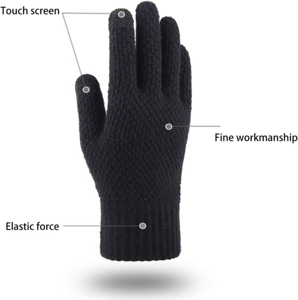 Gloves Men Winter Women Knitted Arm Warmer Cold Resistant Gloves - Image 2