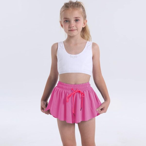 Toddler Girls Light Jacket Girls Summer Leisure Fashion Yoga Suit Running Fitness Tennis Short Skirt Pants Pocket Sports Shorts Little Girls Play Dress Up- Brit Commerce - Image 3