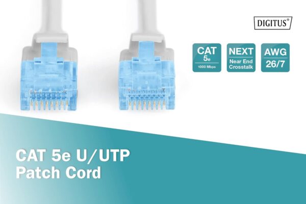 Digitus 0.25m Cat5e U-UTP - Networking Cable (Cat5e, U/UTP (UTP), RJ-45, RJ-45, Male/Male, -20 - 60°C)- Brit Commerce - Image 4