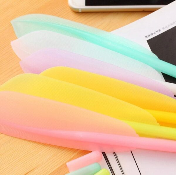 SHOBDW Pen, 4PCS New Cute Wing Feather Ballpoint Pen Ink Creative Stationery - Image 6