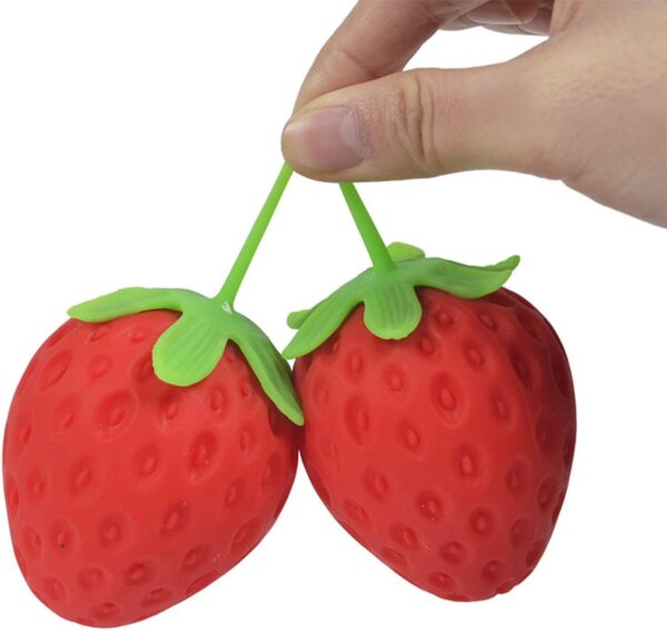 squeeze fruit ball fill squeeze pressure gel ball decompression toy simulation ventilation fruit toy squeeze watermelon strawberry ball fidget toy decompression fruit- Brit Commerce - Image 7