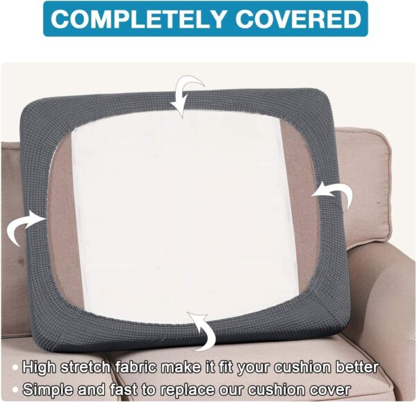 Uyeoco Sofa/Couch Cushion Cover Slipcovers 1/2/3 Cushion Sofa Chaise Longue Sofa Cushion Cover Replacement Stretch Sofa Seat Cover Elastic Furniture Protector for Living Room- Brit Commerce - Image 5