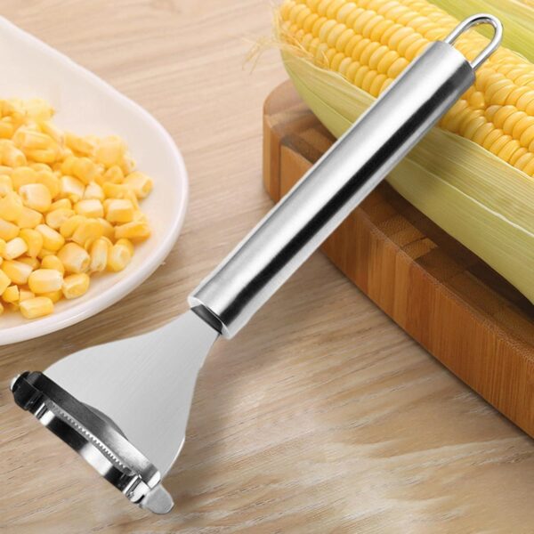 Hara Corn Peeler 304 Stainless Steel - Manual Thresher for Corn - Corn Cutter Kernel Removal Tool, Kitchen Gadgets Vegetable Scraper Manual Thresher Slicer- Brit Commerce - Image 2