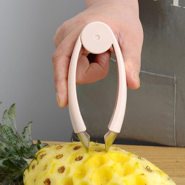 Pineapple Eye Remover Strawberry Stem Remover Stainless Steel Pineapple Eye Remover Easy to Use Durable Reusable Fruit Tools Kitchen Gadgets Stainless Steel Pineapple Tools- Brit Commerce - Image 2