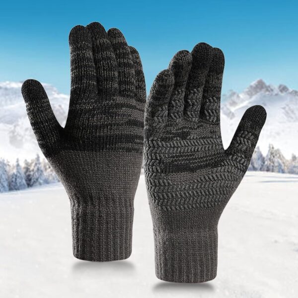 Winter Touch Screen Gloves Knit Gloves Lining Gloves for Men & Women - Image 2