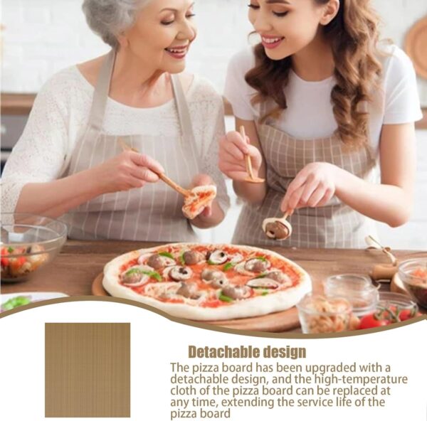 Ristyur Sliding Pizza Peel - Sliding Pizza Shovel Peel - Pizza Spatula Paddle - Wooden Pizza Peel Shovel with Handle - Sliding Pizza Spatula for Oven - Kitchen Gadget for Cupcakes, Breads, Muffins- Brit Commerce - Image 4